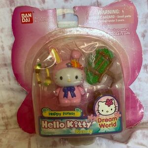 New- Vintage Hello Kitty Dream World Happy Forest Bunny Figure